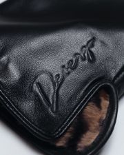 BLACK WOMEN'S LEATHER GLOVES