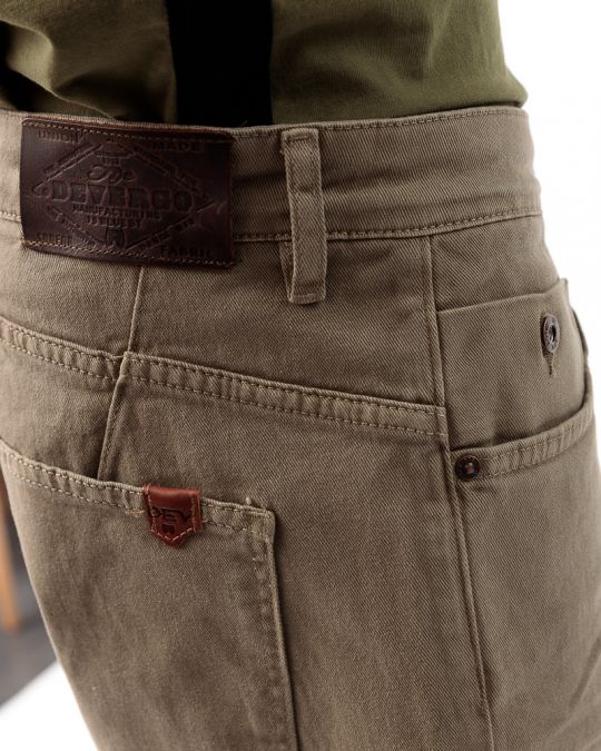 BROWN MEN'S PANTS 1D22FW1001LP6106