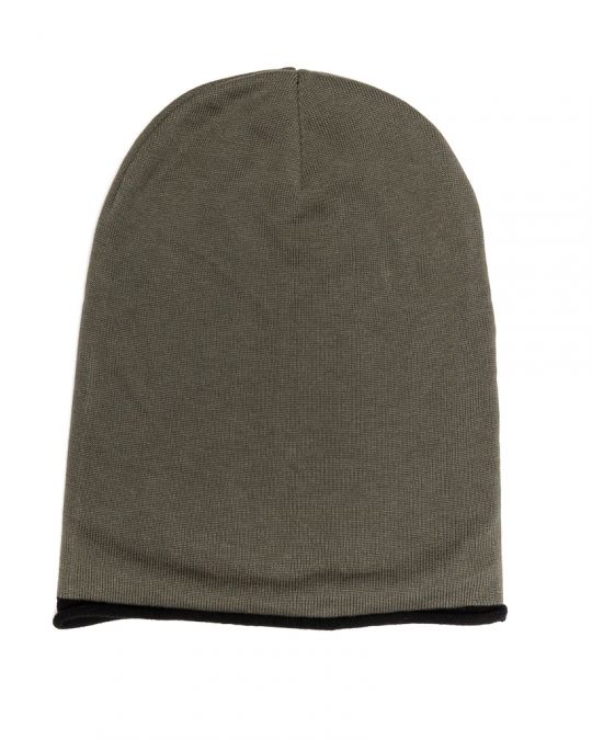 KHAKI MEN'S KNITTED HAT 1D22FW8003HA0100