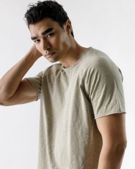 GREY MEN'S ROUNDNECK T-SHIRT 1D23SS4061SS3806