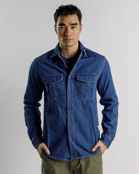INDIGO MEN'S LS JEANS SHIRT 1J23SS5052LS6364SD
