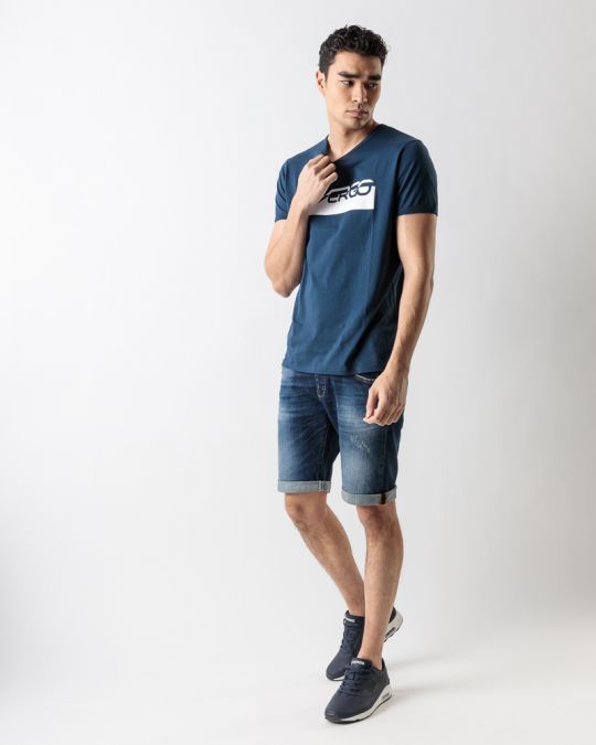INDIGO MEN'S JEANS SHORTS - FRANK SHORTS 23043 1J23SS0053MP7664ST