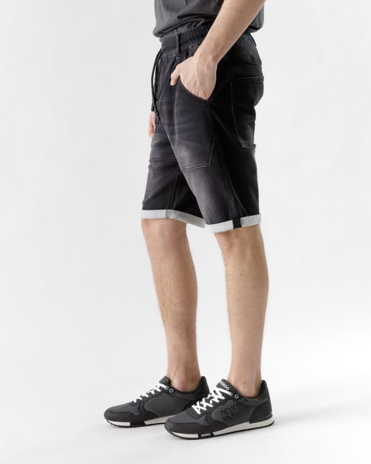 BLACK MEN'S JOGJEAN SHORTS 1D23SS1130MP7166