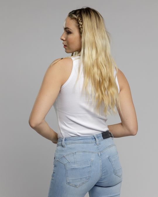 WHITE WOMEN'S SLEEVLESS TOP 2D23SS4509SL3305