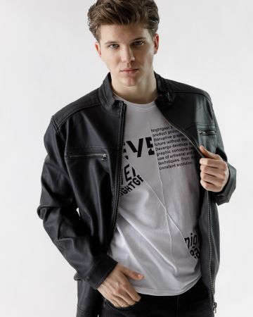 BLACK MEN'S LONG COAT 1D23SS3020KA9000