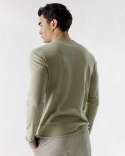 KHAKI MEN'S V-NECK SWEATER