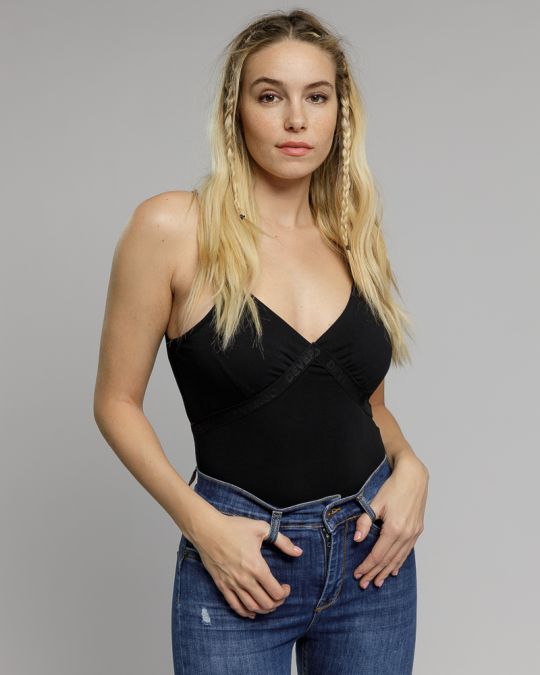 BLACK WOMEN'S TANK TOP 2D23SS4563SL0205