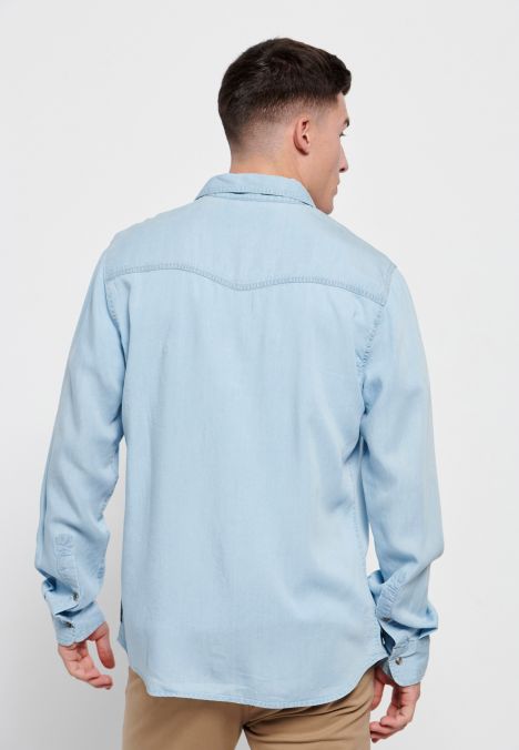 BLUE FUNKY BUDDHA  MEN'S SHIRT FBM007-062-05 23SS