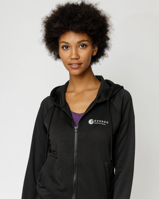 BLACK WOMEN'S ZIP-UP TOP 2D23FW4581KA0701