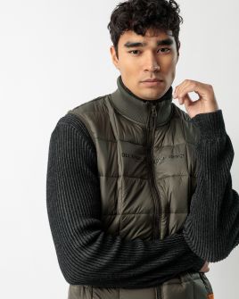 KHAKI MEN'S SHORT VEST 1D23FW7019SL1600