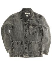 GREY MEN'S DENIM JACKET