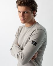 GREY MEN'S KNITTED SWEATER