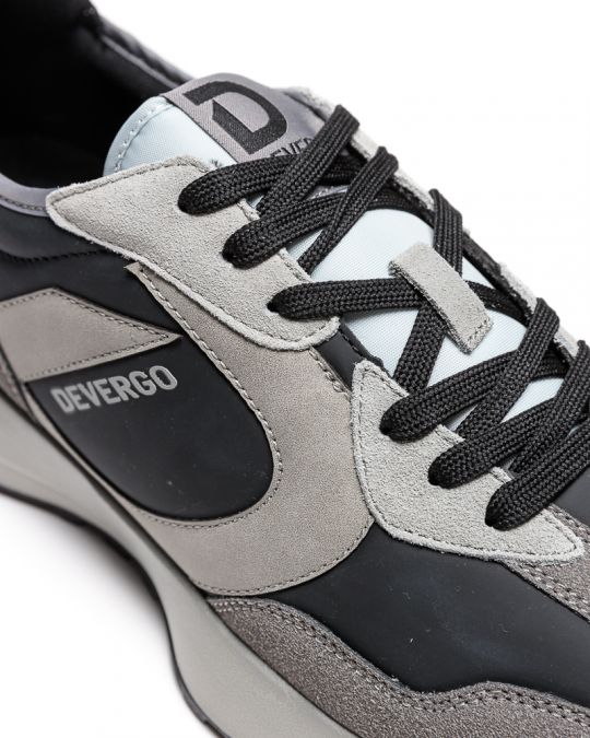 BLACK MEN'S SPORTS SHOES - NORTON DE-HI4025PU 23FW