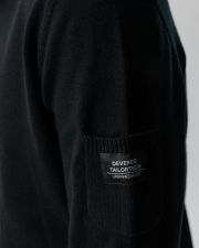 BLACK MEN'S KNITTED SWEATER