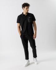 BLACK MEN'S POLO SHIRT