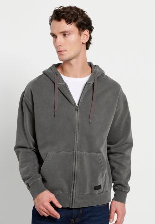 GREY FUNKY BUDDHA MEN'S HOODIE FBM008-004-06 23FW