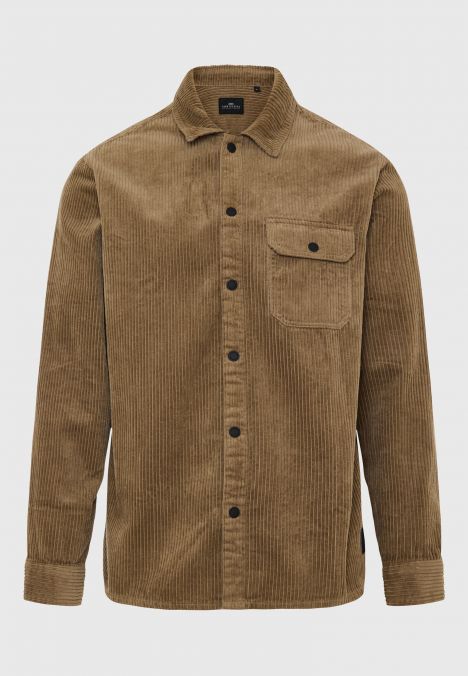 BEIGE FUNKY BUDDHA  MEN'S SHIRT FBM008-077-05 23FW