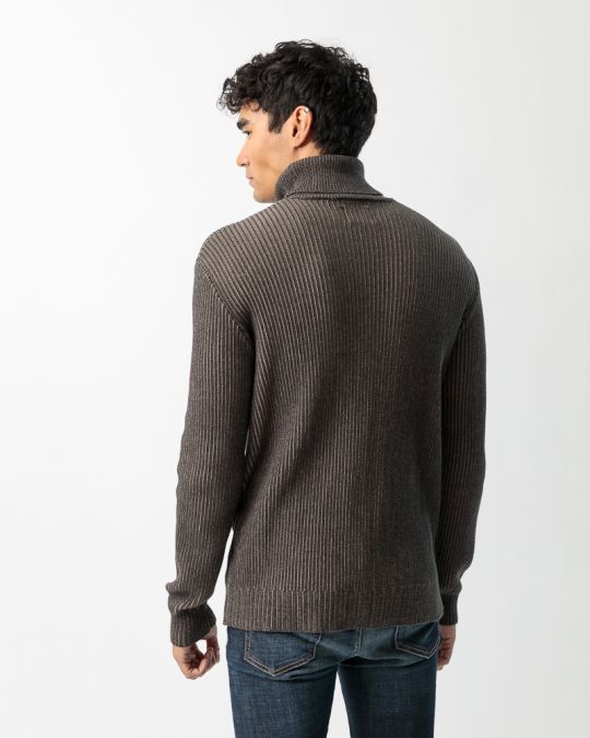 BROWN MEN'S KNITTED SWEATER 1D23FW6004LS1101
