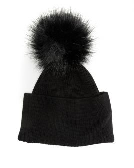 BLACK WOMEN'S HAT 2D23FW8505HA1101
