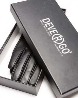 BLACK WOMEN'S LEATHER GLOVES 2D23FW8531KE2100