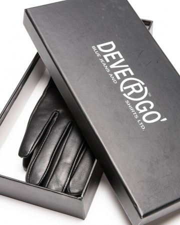 BLACK WOMEN'S LEATHER GLOVES 2D23FW8531KE2100