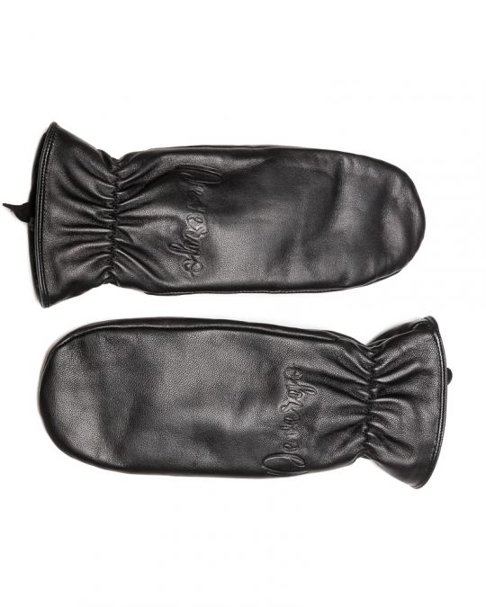 BLACK WOMEN'S LEATHER GLOVES 2D23FW8532KE2100