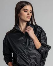 BLACK WOMEN'S TRANSITIONAL COAT