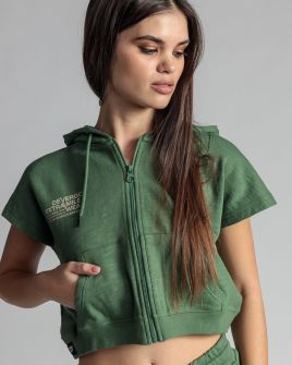 GREEN WOMEN'S SHORT-SLEEVED PULLOVER 2D24SS4591SL0705