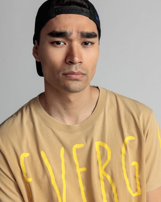 BROWN MEN'S T-SHIRT 1D24SS4041SS0124