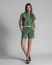 GREEN WOMEN'S SHORT-SLEEVED PULLOVER