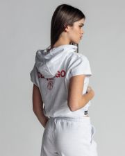 WHITE WOMEN'S SHORT-SLEEVED PULLOVER