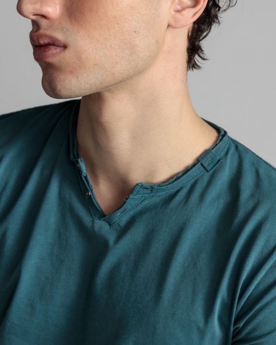 GREEN MEN'S T-SHIRT 1D24SS4046SS0106