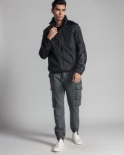 BLACK MEN'S TRANSITIONAL JACKET