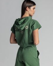 GREEN WOMEN'S SHORT-SLEEVED PULLOVER