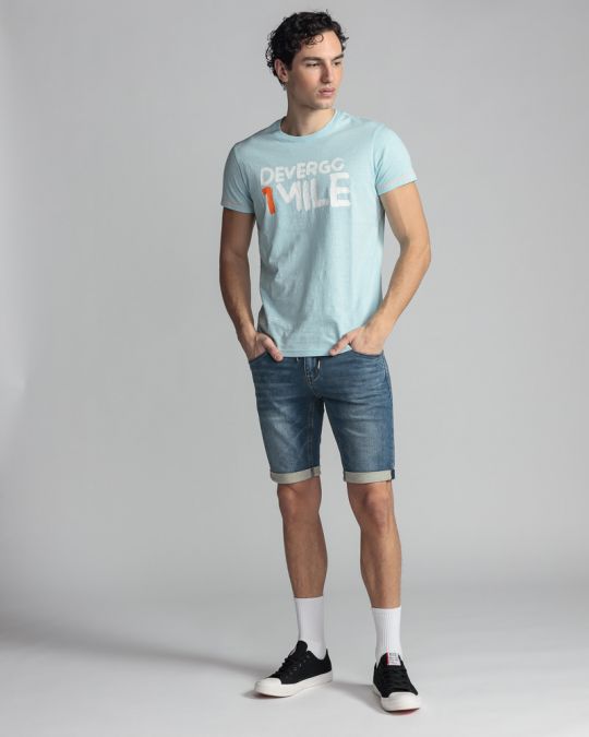 BLUE MEN'S JOGJEAN SHORTS 1D24SS1131MP7164