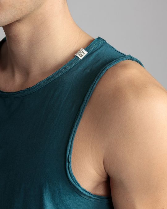 GREEN MEN'S SINGLET 1D24SS4014SL0106