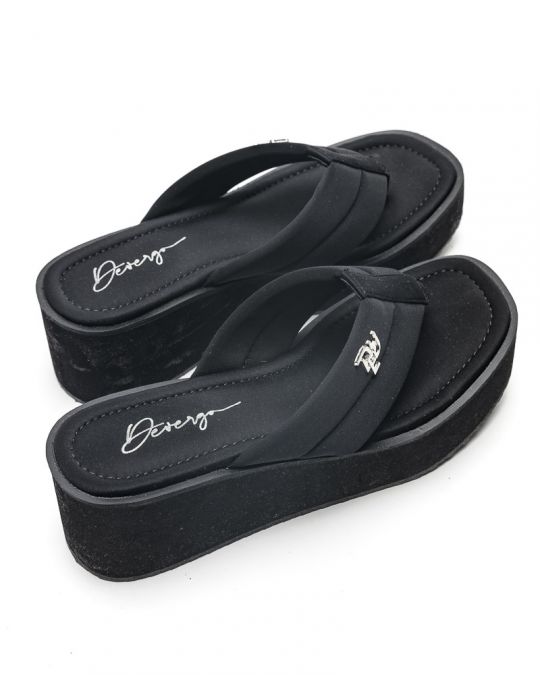 BLACK WOMEN'S SLIDES - NICKY DE24SS2584EV