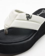 WHITE WOMEN'S SLIDES - NICKY