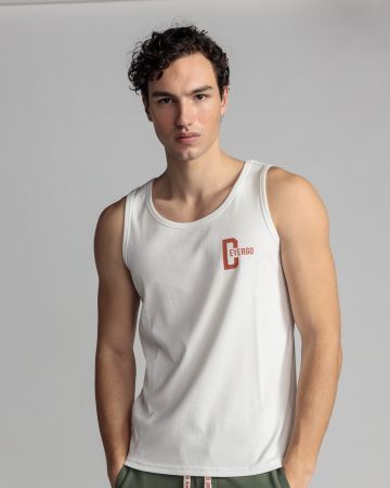 WHITE MEN'S SINGLET 1D24SS4015SL3305