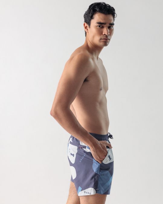 BLUE MEN'S BEACH SHORTS 1D24SS1050SP6000
