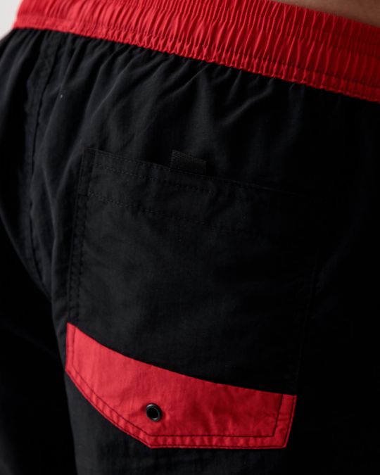 BLACK MEN'S BEACH SHORTS 1D24SS1054SP6000