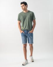 INDIGO MEN'S JEANS SHORTS - FRANK SHORTS 24113