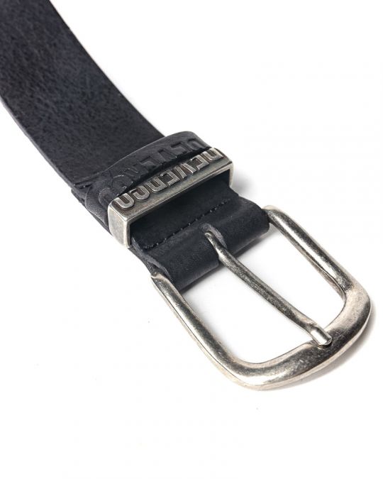 BLACK MEN'S LEATHER BELT 1D24FW8095BL2100