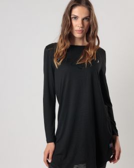 BLACK WOMEN'S LONG-SLEEVED T-SHIRT 2D24FW4558LS3805