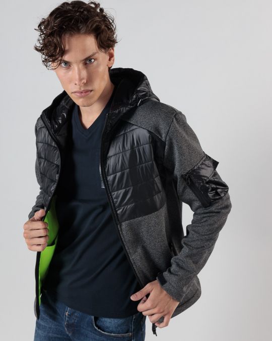 GREY MEN'S TRANSITIONAL JACKET 1D24FW7016KA1201
