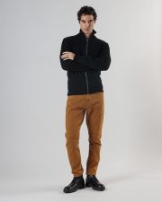 BLACK MEN'S KNITTED CARDIGAN