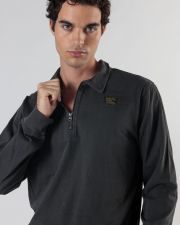 BLACK MEN'S LONG-SLEEVED T-SHIRT