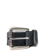 BLACK MEN'S LEATHER BELT