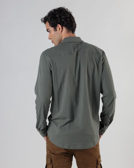 KHAKI MEN'S LONG-SLEEVED SHIRT 1D24FW5004LS0104