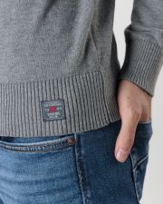 GREY MEN'S KNITTED SWEATER